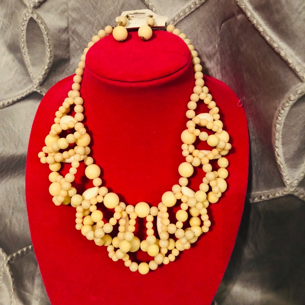 Beautiful Beaded Statement Necklace and Earrings
